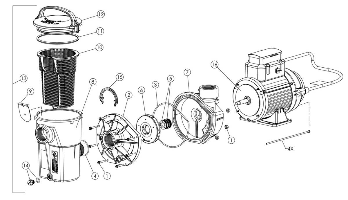1.5 hp hayward pool pump parts diagram