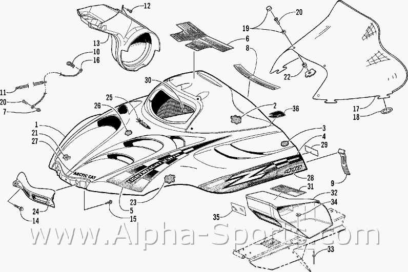 arctic cat snowmobile parts diagram