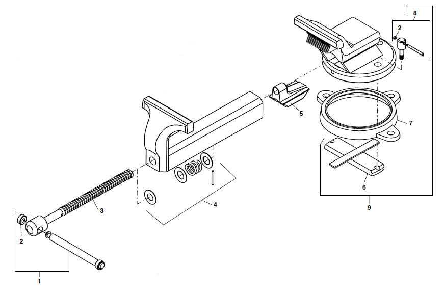 bench vise parts diagram bench vise parts diagram