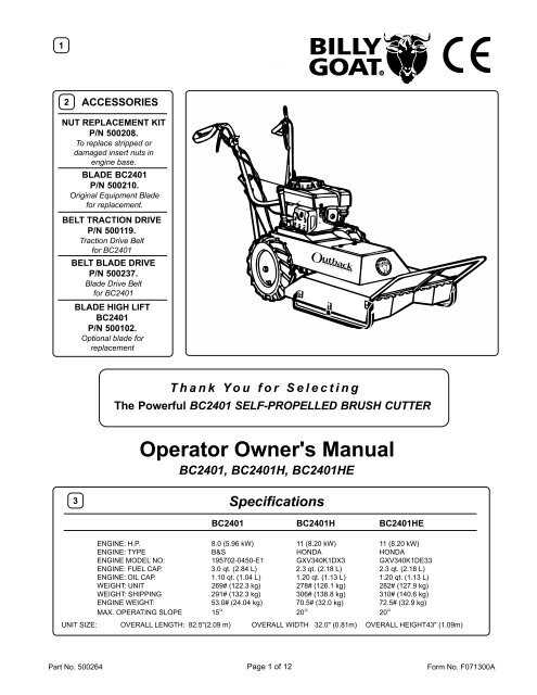 billy goat parts diagram billy goat parts diagram