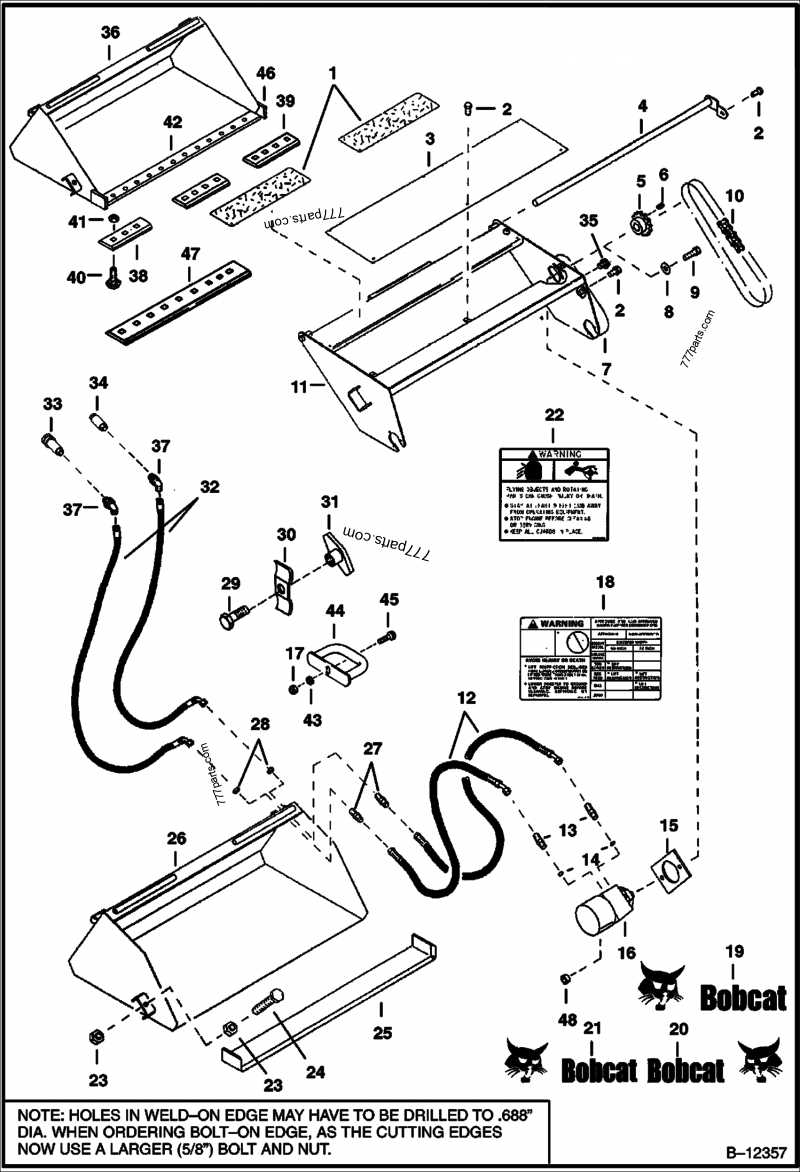 bobcat sweeper parts diagram
