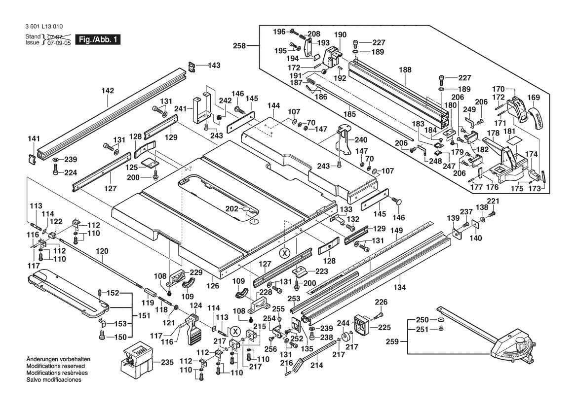 bosch table saw parts diagram