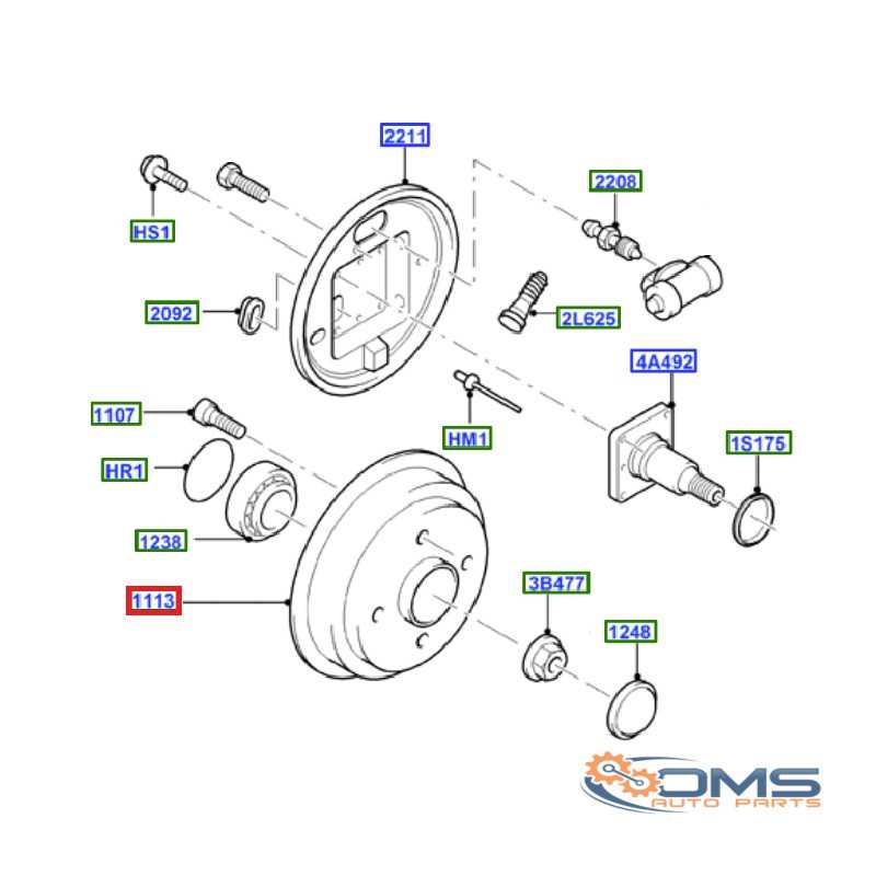 brake drum parts diagram