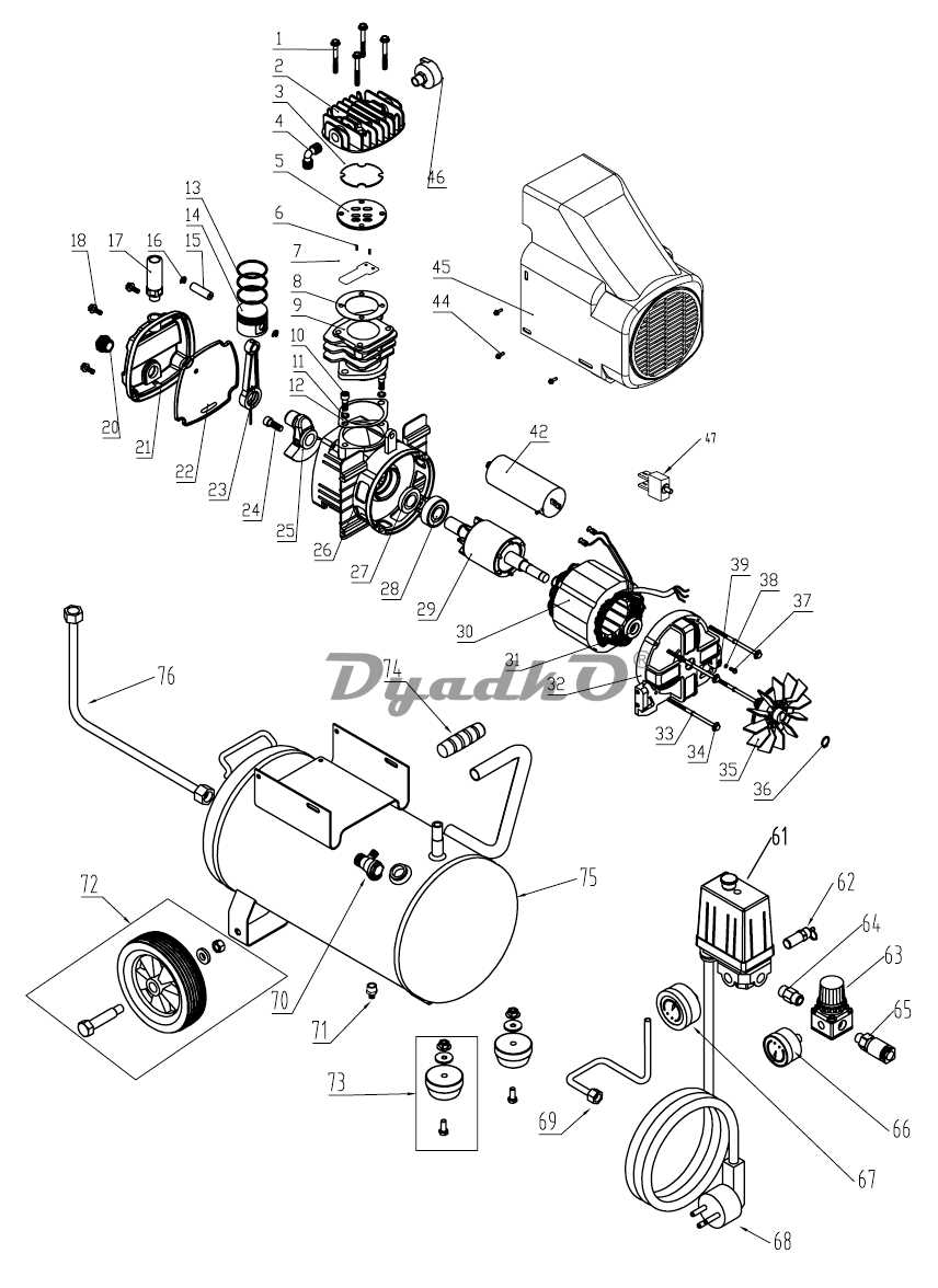 campbell hausfeld air compressor parts diagram