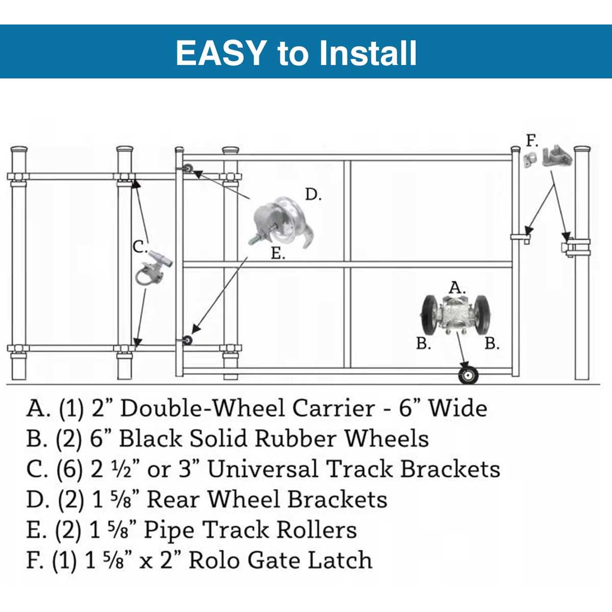 chain link fence gate parts diagram