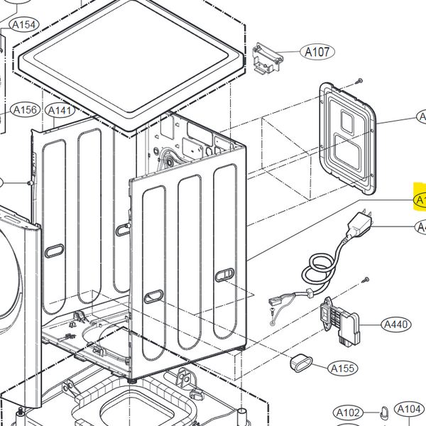 clothes washer parts diagram