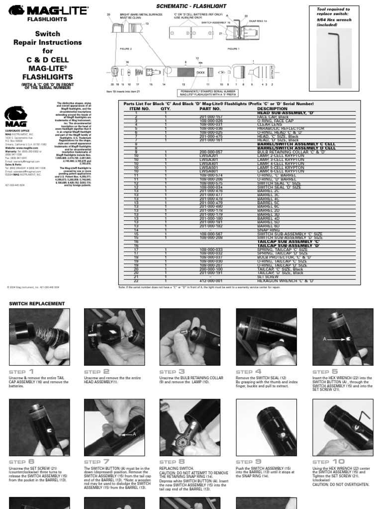d cell maglite parts diagram d cell maglite parts diagram