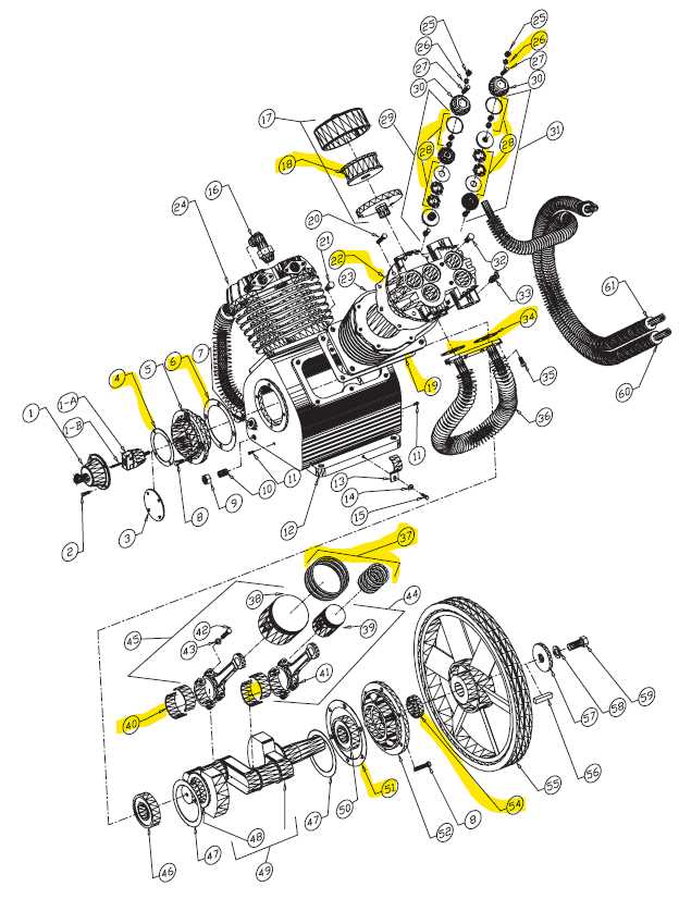 diagram air compressor parts