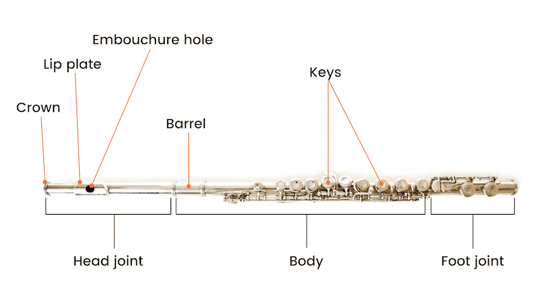flute parts diagram