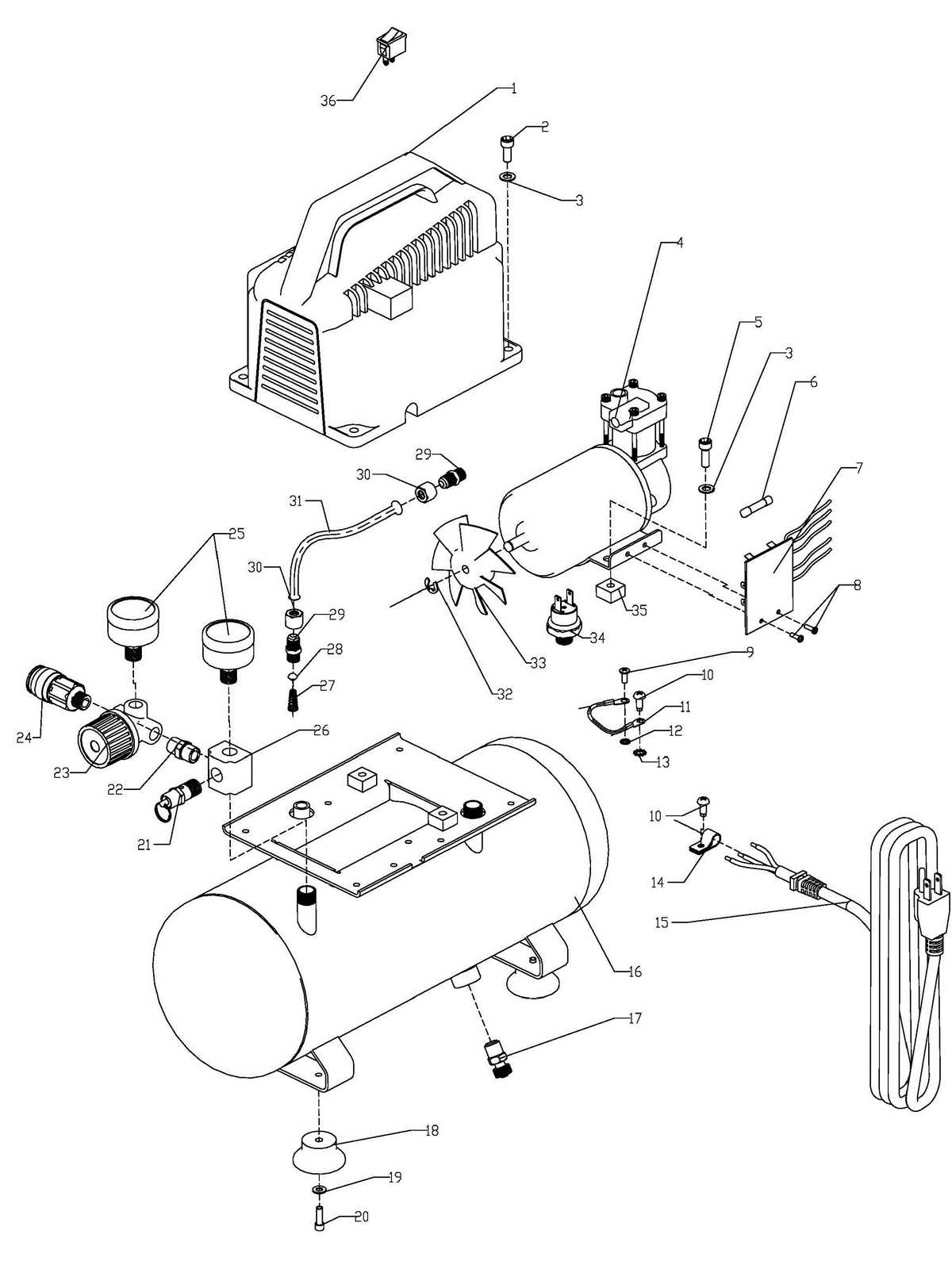 fortress air compressor parts diagram
