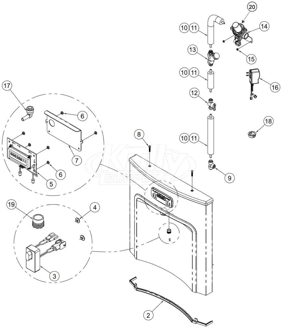 frigidaire water dispenser parts diagram