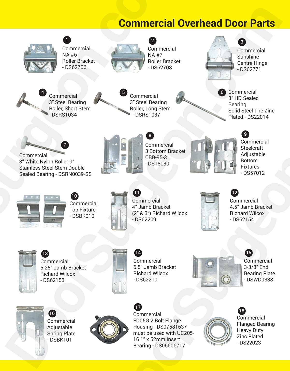 garage door part diagram