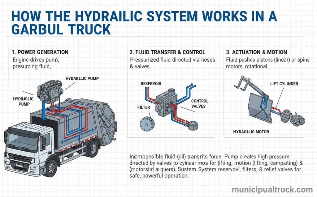 garbage truck parts diagram
