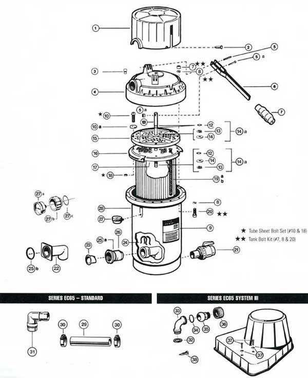 hayward pool filter parts diagram