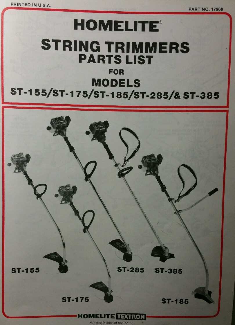 homelite trimmer parts diagram