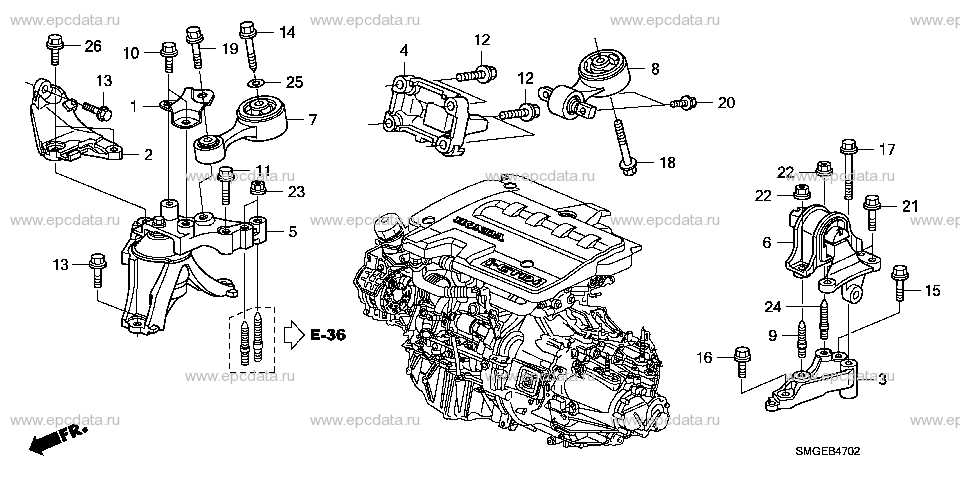 honda civic engine parts diagram