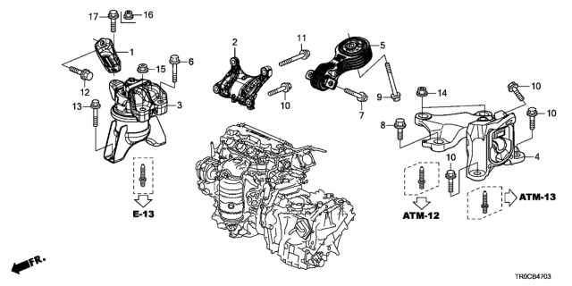 honda civic engine parts diagram