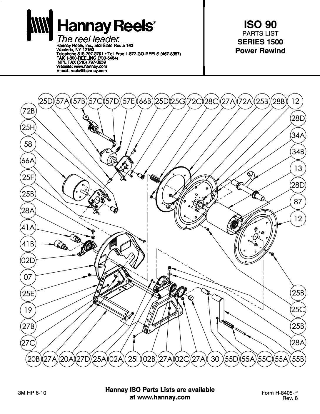 hose reel parts diagram