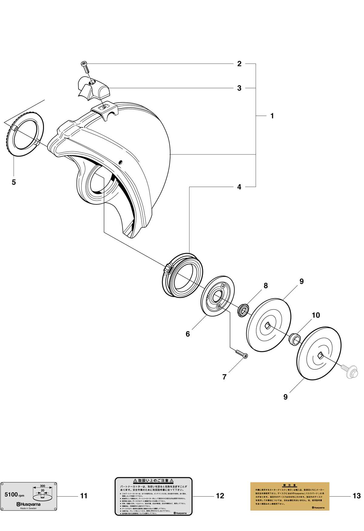 husqvarna k770 parts diagram