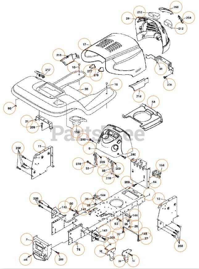 husqvarna yth18542 parts diagram
