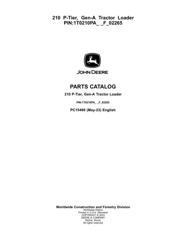 john deere 210 parts diagram