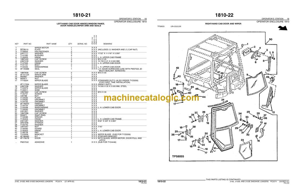 john deere 310e backhoe parts diagram
