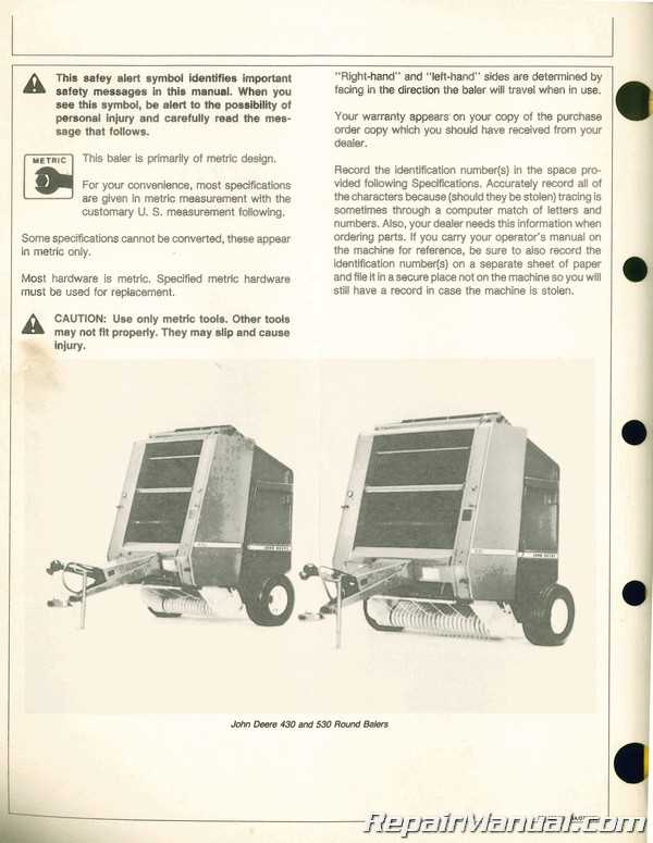 john deere 430 baler parts diagram