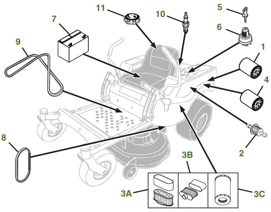 john deere 445 60 inch mower deck parts diagram