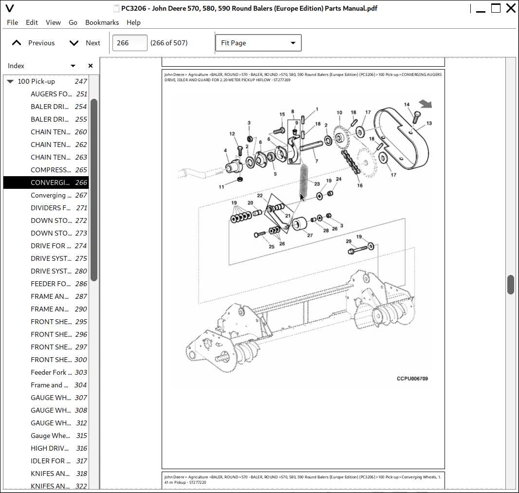 john deere 569 baler parts diagram