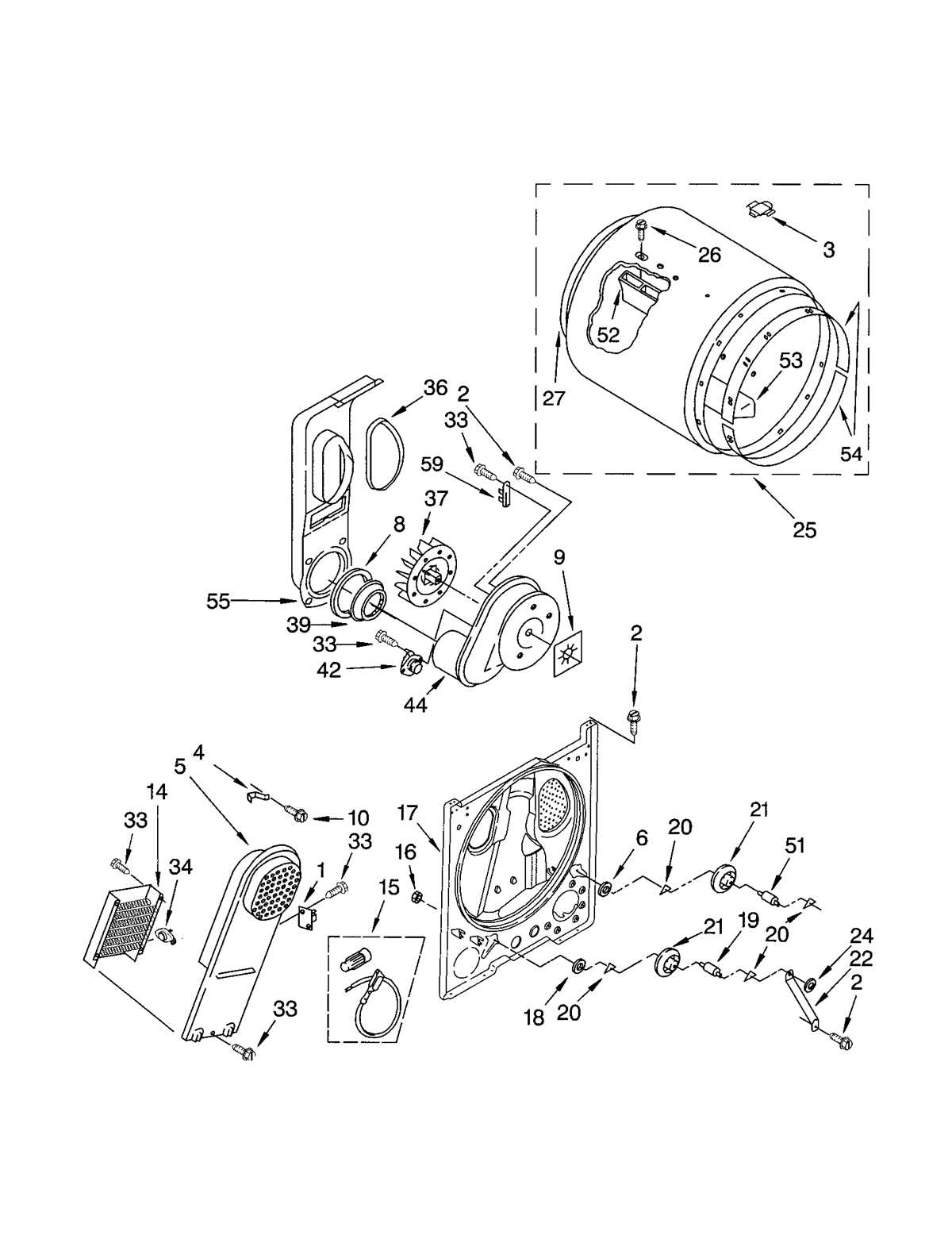 kenmore model 110 parts diagram