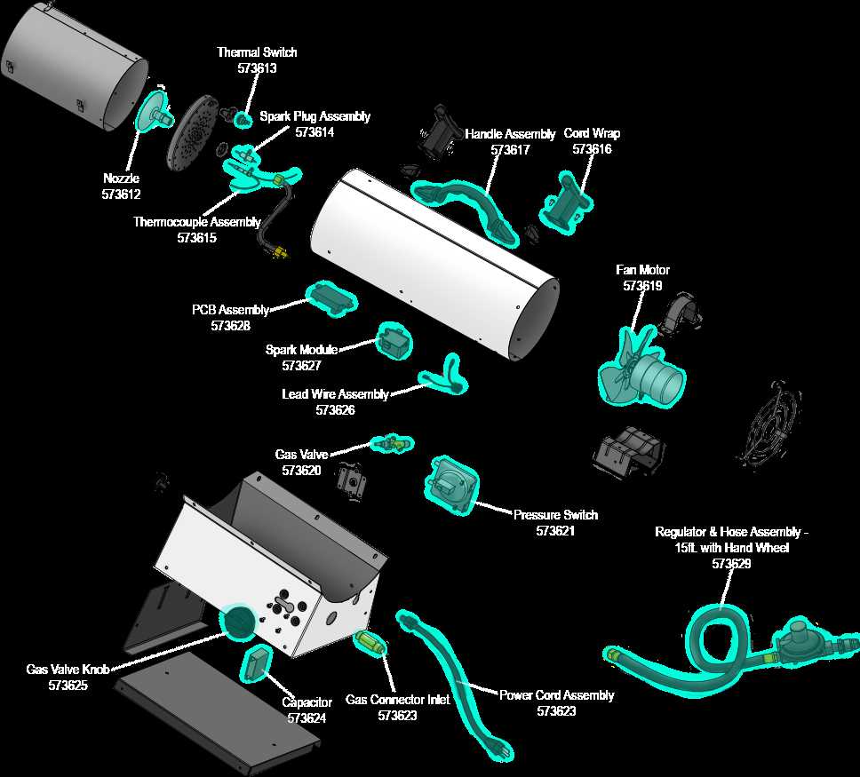 kerosene heater parts diagram