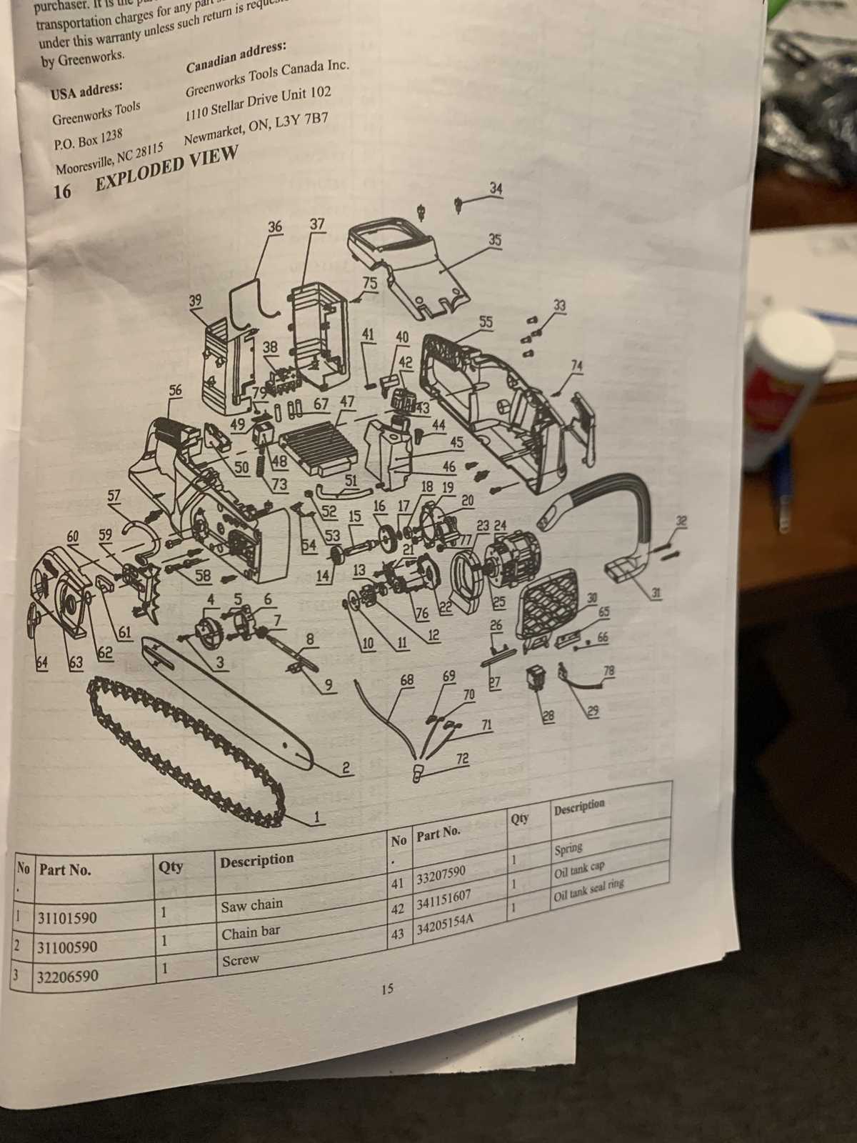 mcculloch chainsaw parts diagram mcculloch chainsaw parts diagram