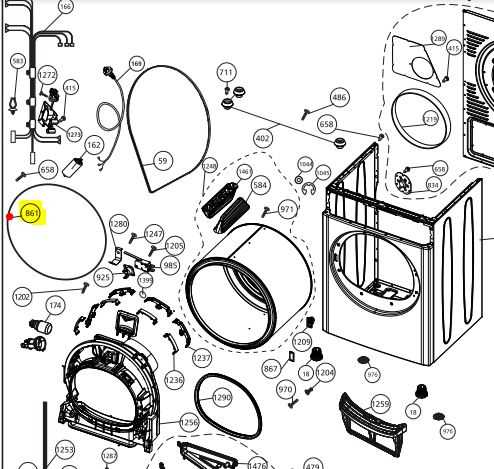 parts of a dryer diagram