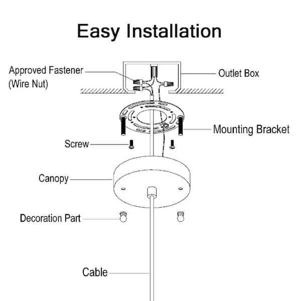 pendant light parts diagram