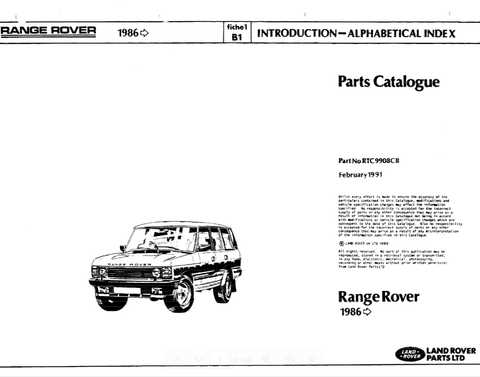 range rover parts diagram