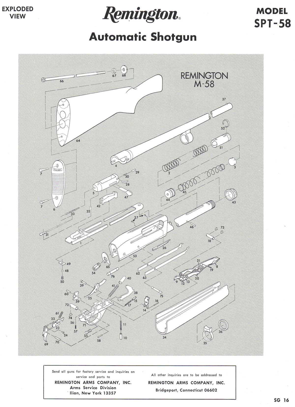 remington 870 diagram parts