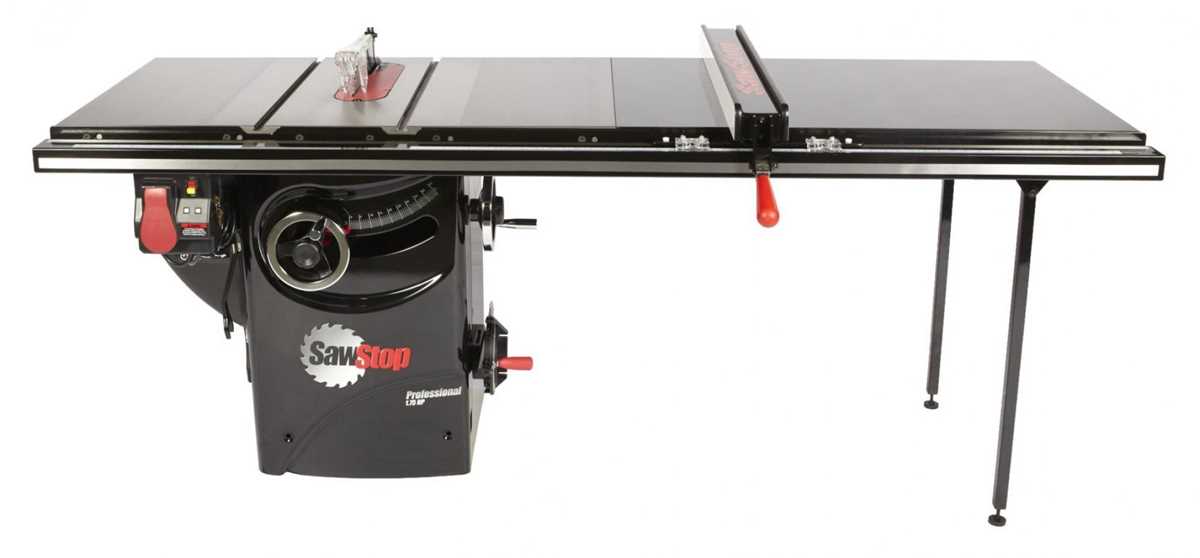 sawstop table saw parts diagram