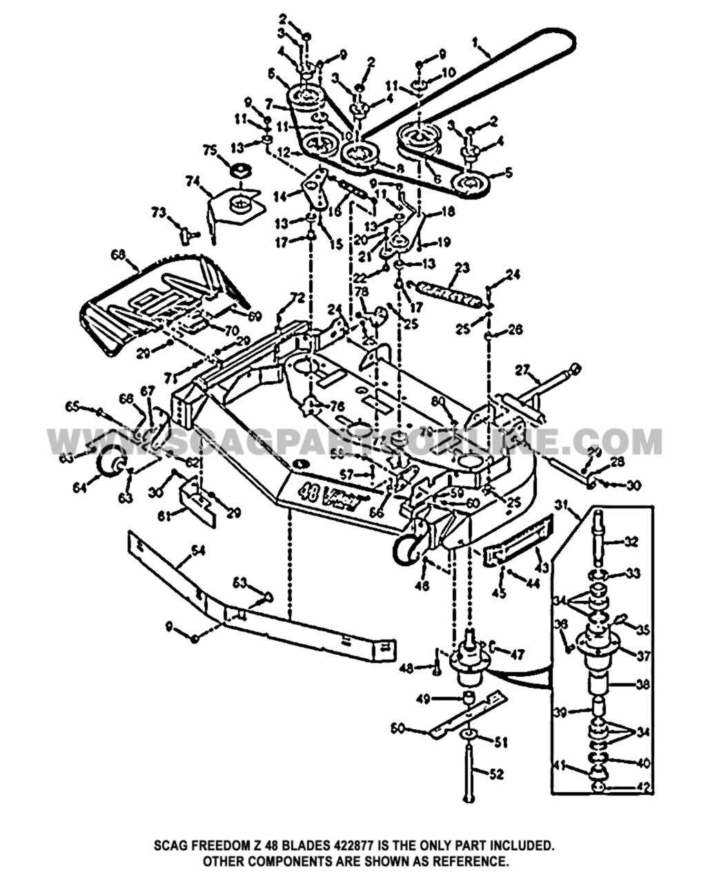 scag freedom z parts diagram