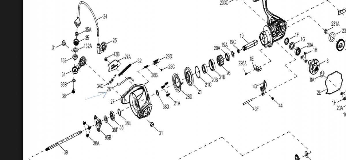 shakespeare spinning reel parts diagram