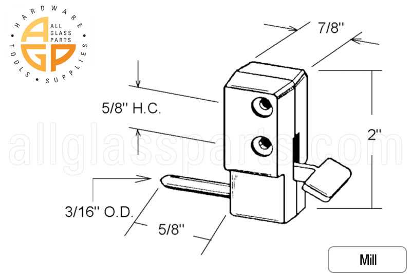 sliding glass door parts diagram