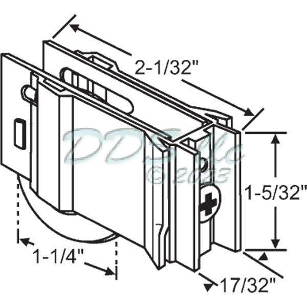 sliding patio door parts diagram