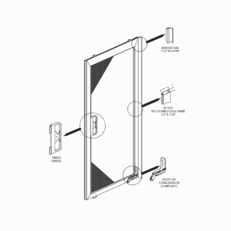 sliding screen door parts diagram