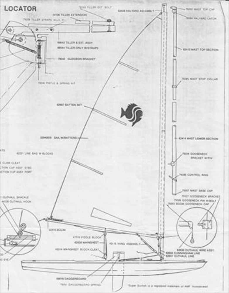 sunfish sailboat parts diagram