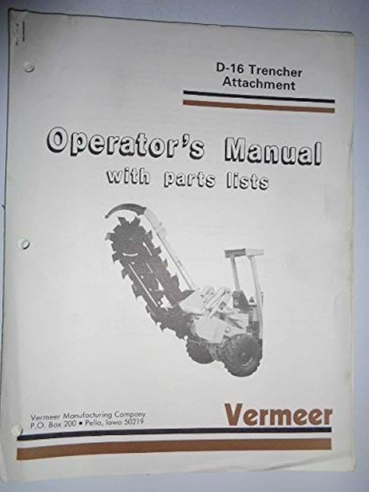 vermeer trencher parts diagram