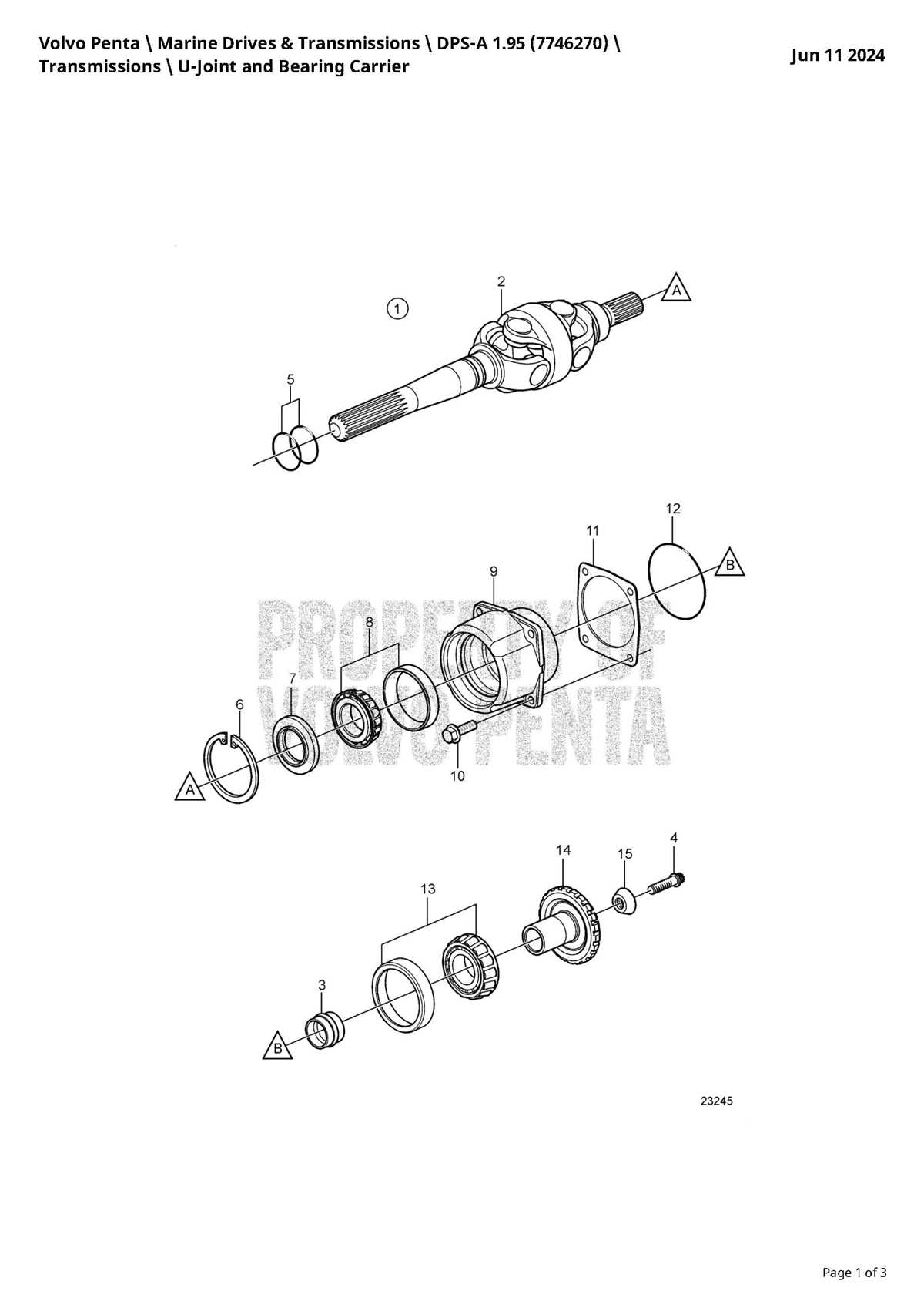 volvo penta dps outdrive parts diagram