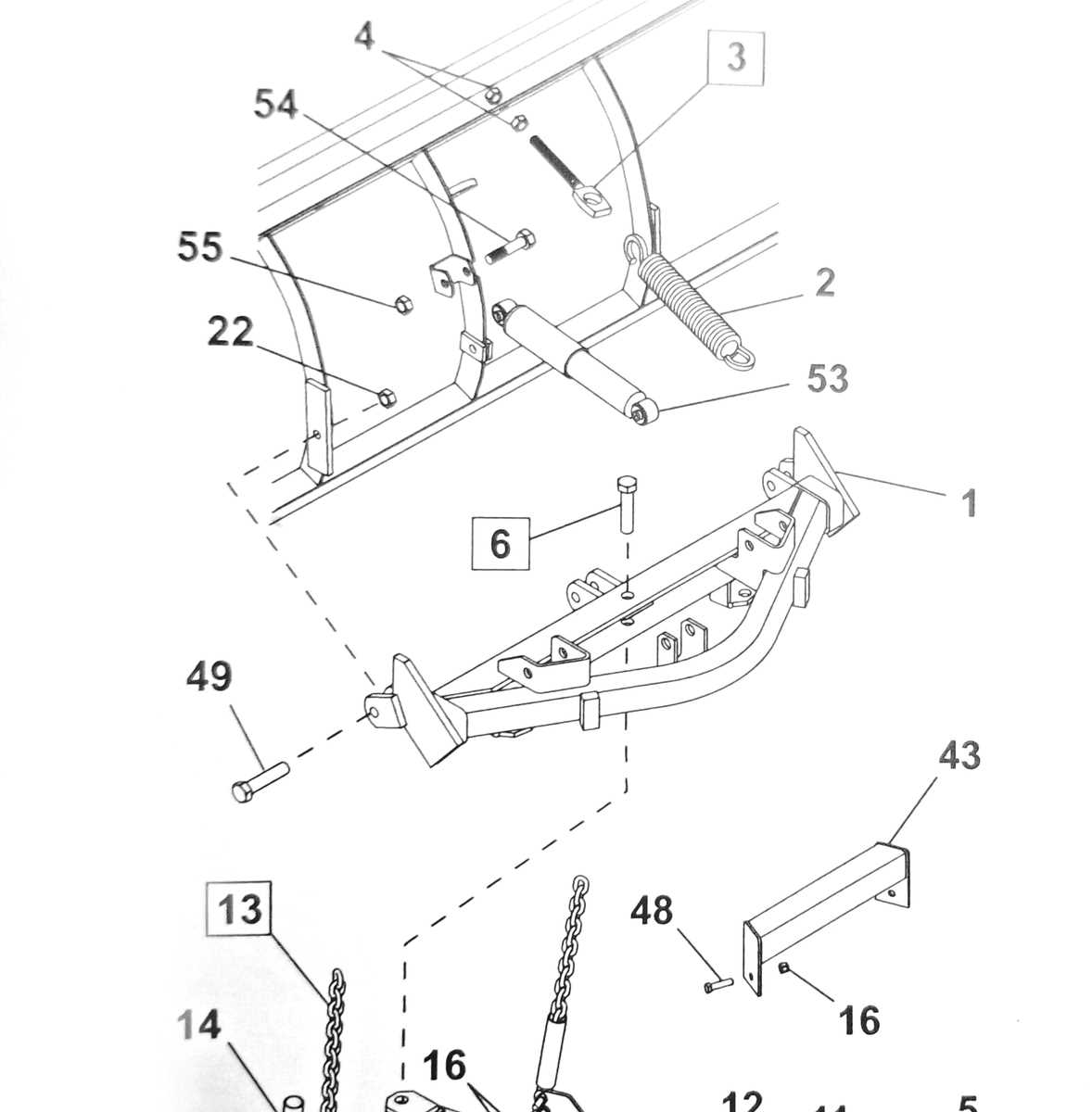 western plow parts diagram
