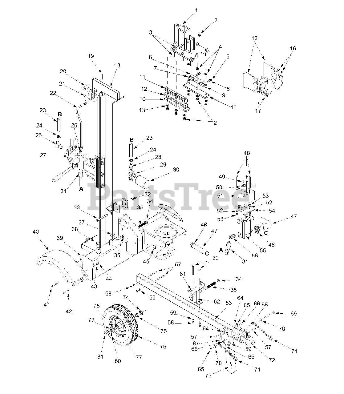 wood splitter parts diagram wood splitter parts diagram