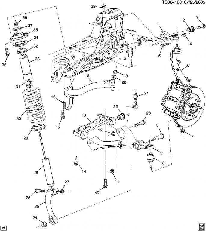 gmc envoy parts diagram