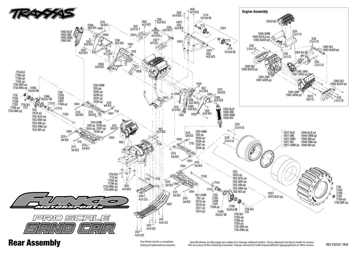 rc car parts diagram