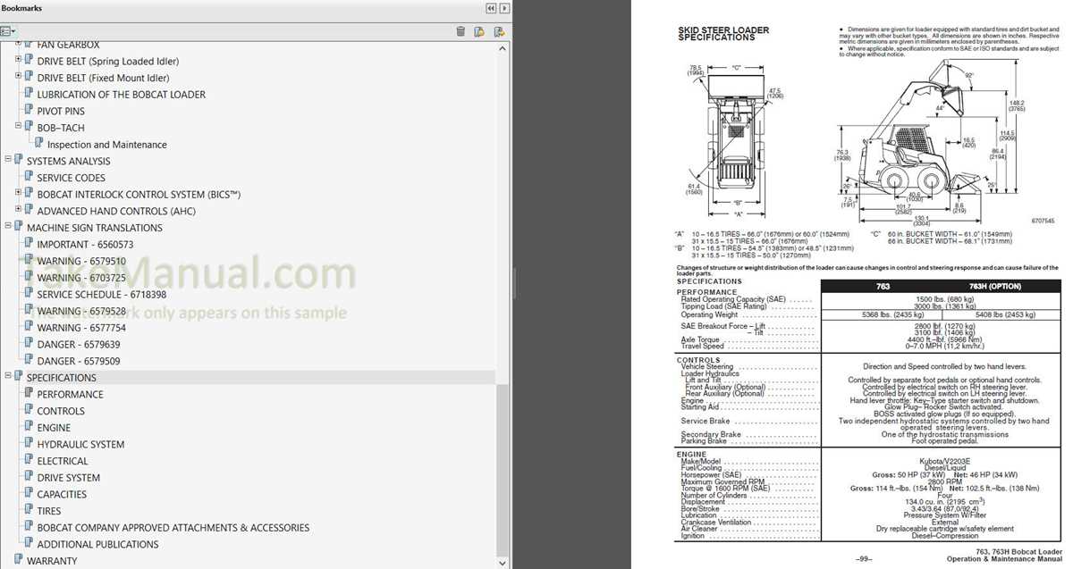 bobcat 763 parts diagram